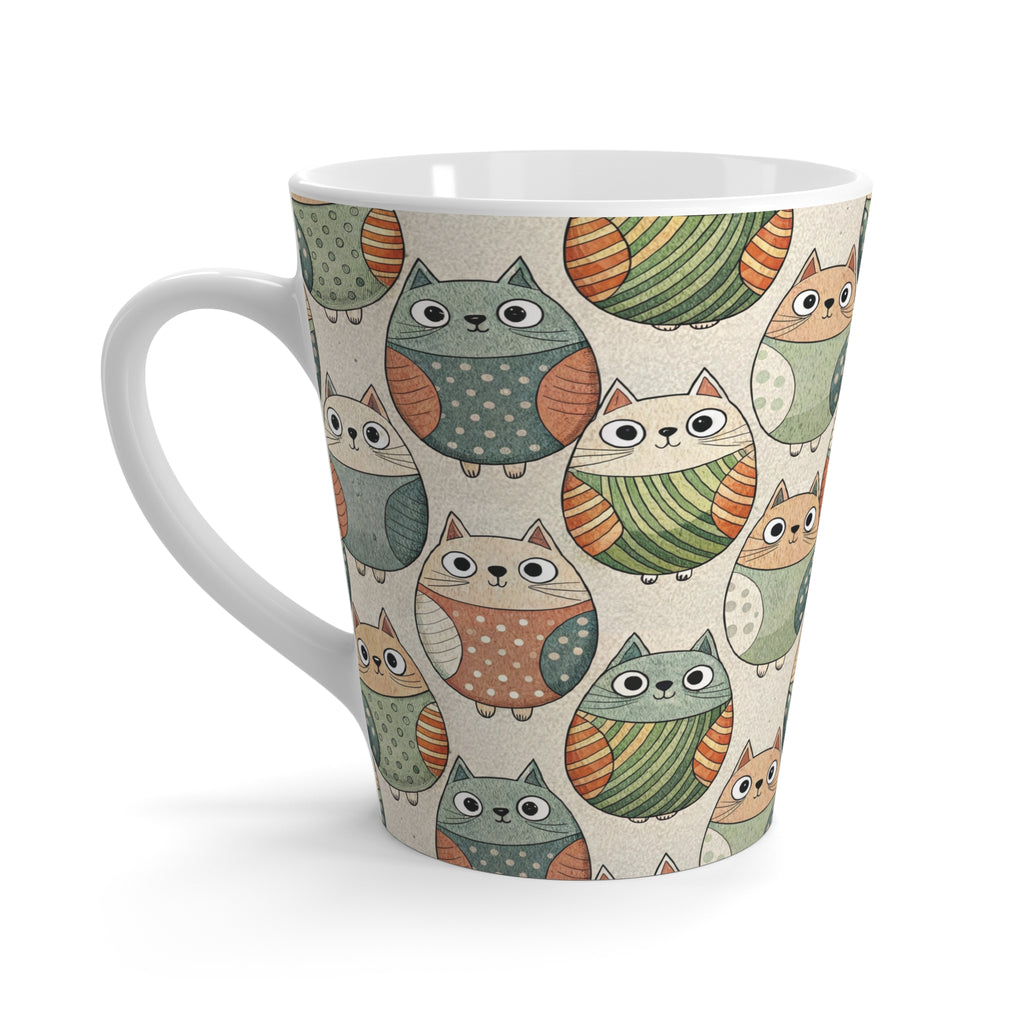 Funny Fat Cat Latte Mug for Coffee Lovers | Cute Girly Halloween & Fall Design