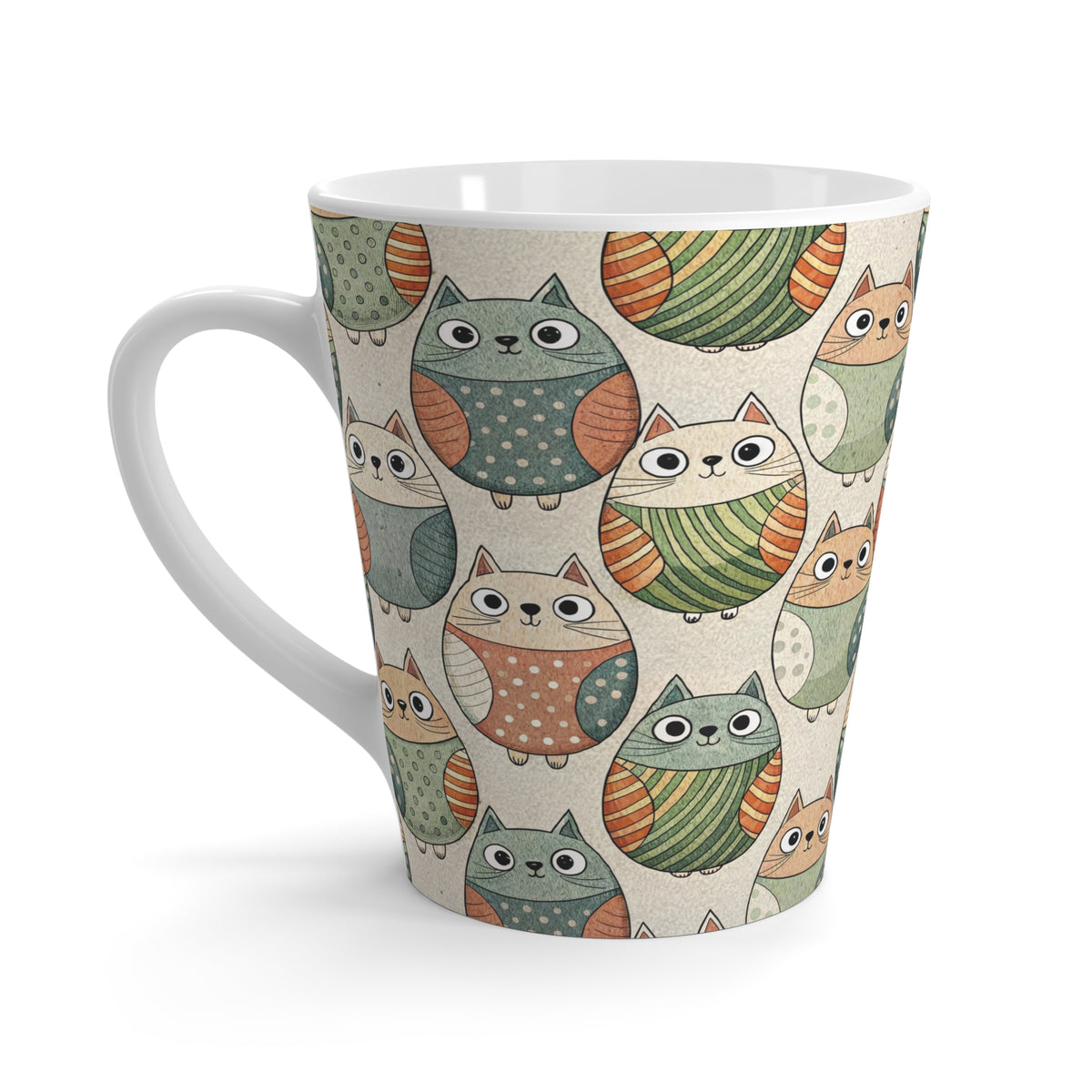 Funny Fat Cat Latte Mug for Coffee Lovers | Cute Girly Halloween & Fall Design