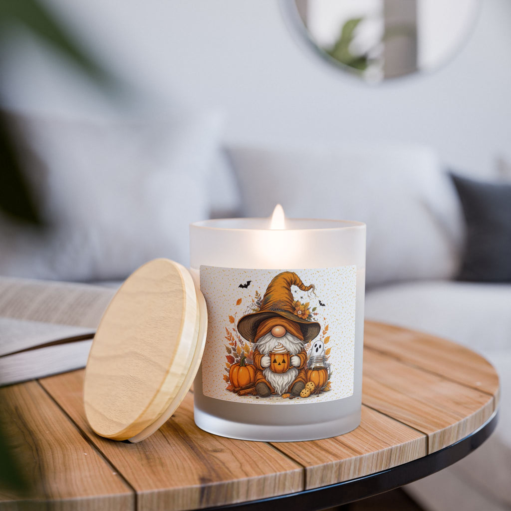 Autumn Gnome Pumpkin Latte 11 oz Candle, Fall Home Decor, Cozy Gift for Thanksgiving, Halloween Candle, Seasonal Aromatherapy