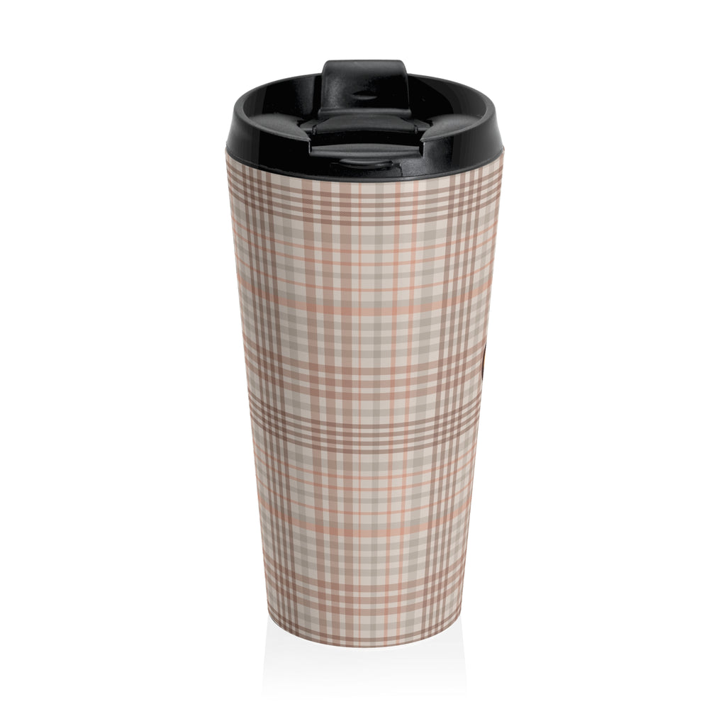 Colorful Floral Teacher Stainless Steel Travel Mug, Coquette Bow, Gift for Teachers, Cute Travel Mug, Insulated Neutral Tones