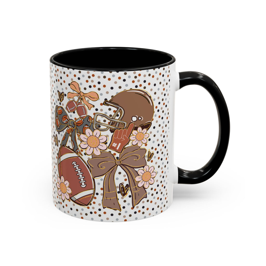 Fall Football Coffee Girly Coquette Bow Mug Design, Perfect for Gifting, Office Use, Tea Lovers, Autumn