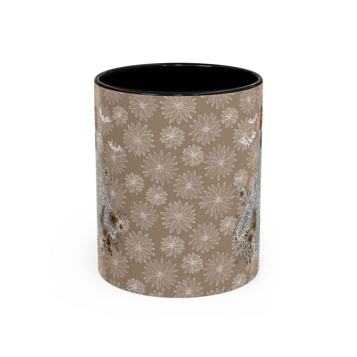 Cute Funny Ghost Accent Coffee Mug | Fall Decor, Unique Gift, Halloween Mug, Spooky Season Drinkware, Ghost Mug