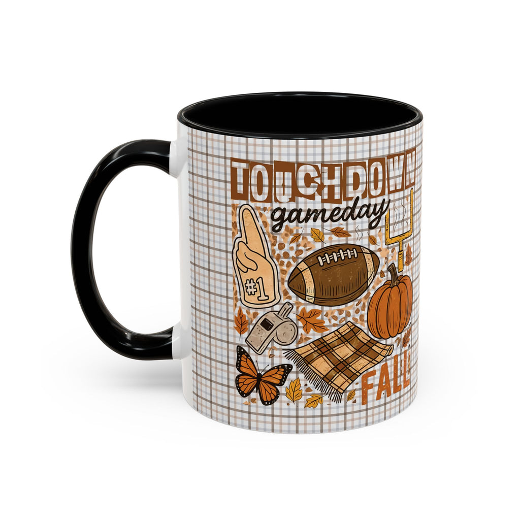 Fall Touchdown Coffee Mug - Perfect for Football Lovers, Autumn Decor, Tailgating, Gift for Him or Her, Cozy Beverage Holder