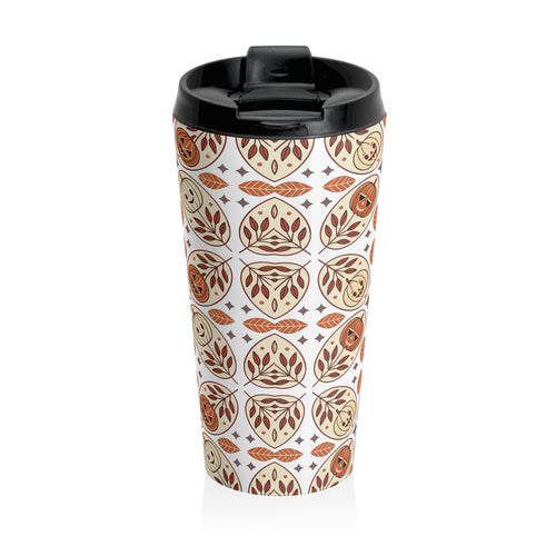 Cozy Hygge Halloween Pumpkin Travel Mug, Fall Coffee Cup, Perfect Gift for Pumpkin Spice Lovers