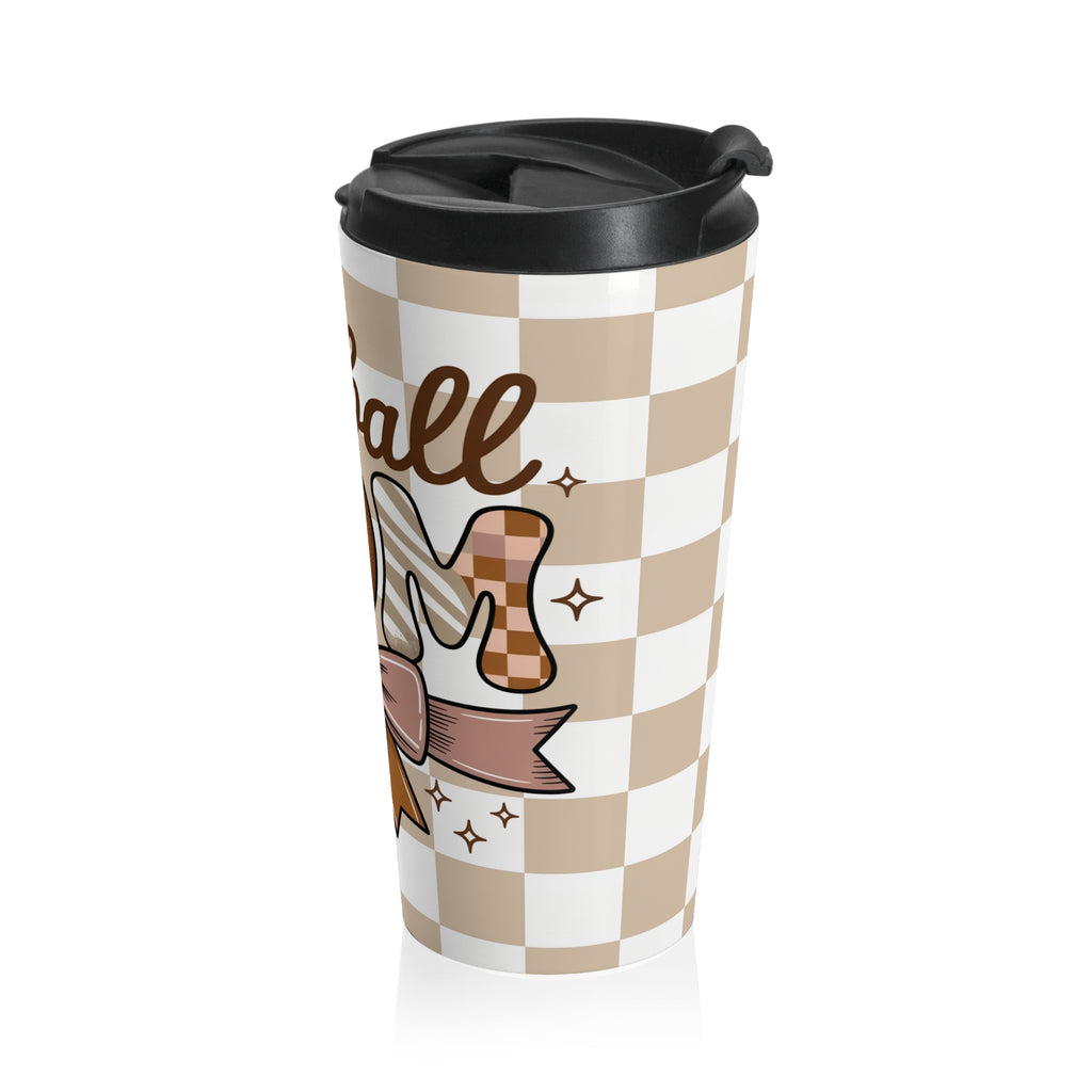 Football Mom Stainless Steel Travel Mug | Perfect for Game Days, Gifts for Moms, Coffee on the Go, Sports Events, Fall Celebrations