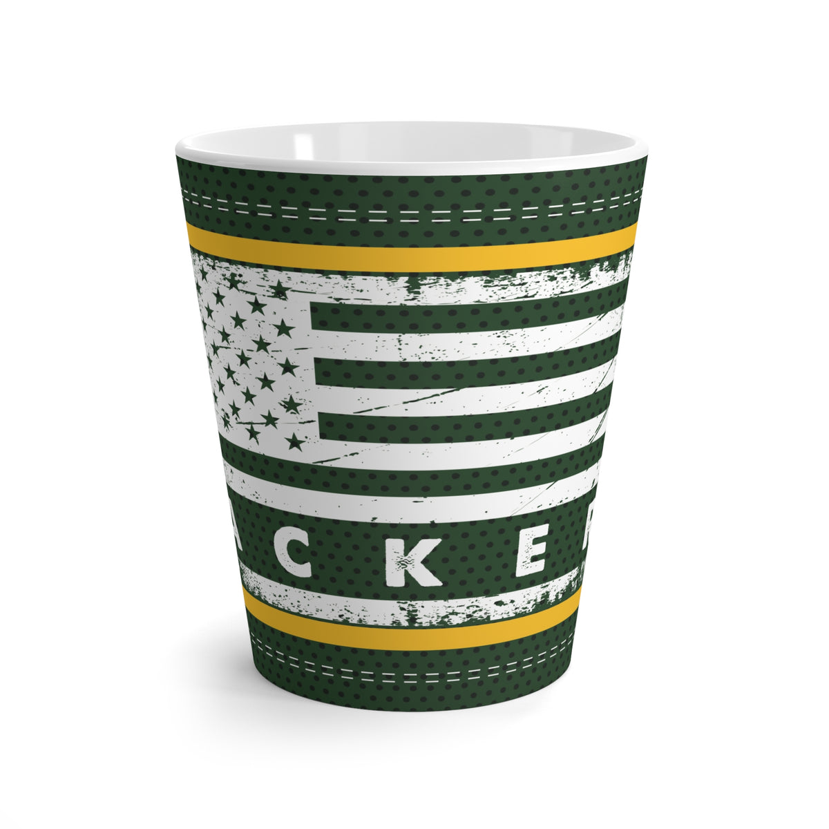 Packers Fan Americana Latte Mug - Green Bay Football Fans, Tailgate Party, Gifting for Sports Lovers