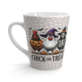 Funny Chicken Halloween Latte Mug - Chick or Treat, Spooky Coffee Cup, Fall Decor, Unique Gift, Halloween Party,  Funny Witch Wizard Theme