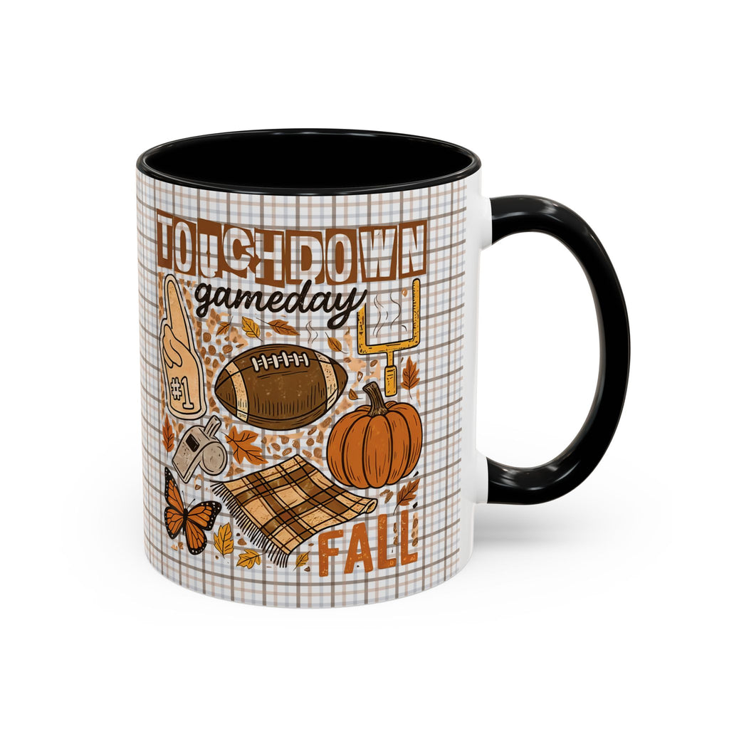 Fall Touchdown Coffee Mug - Perfect for Football Lovers, Autumn Decor, Tailgating, Gift for Him or Her, Cozy Beverage Holder