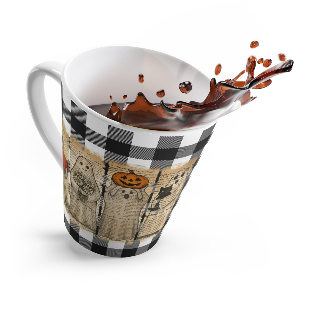 Spooky Funny Ghosts, Halloween Latte Mug, Festive Drinkware for Fall, Funny Halloween Decor, Seasonal Gift, Cozy Home