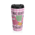 Funny Teacher "Can't Talk Right Now, Doing teacher Stuff"  Travel Mug, Teacher Gift, Stainless Steel Tumbler, Coworker