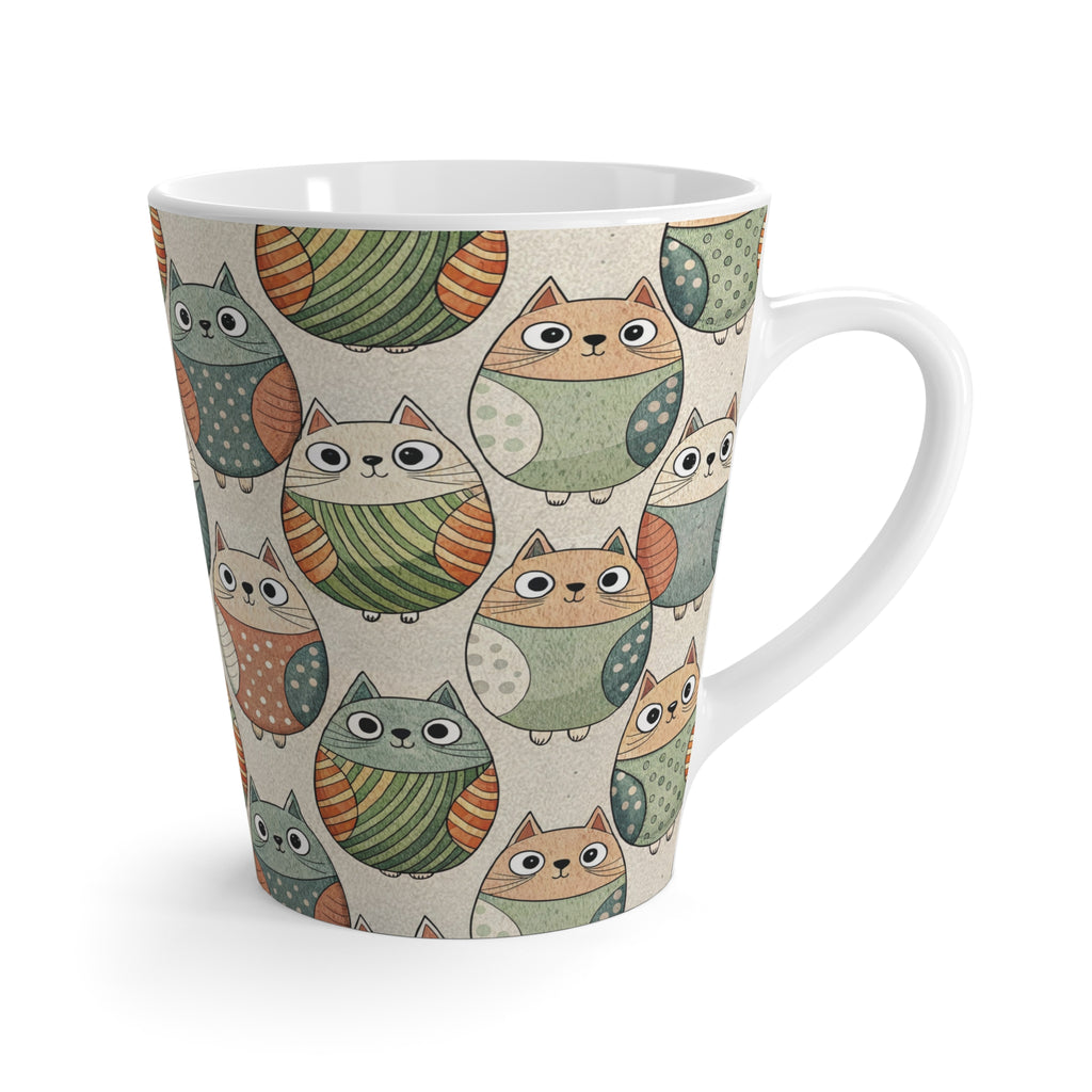Funny Fat Cat Latte Mug for Coffee Lovers | Cute Girly Halloween & Fall Design