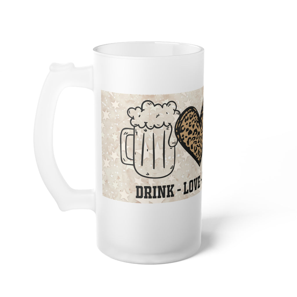 Beer Mug, Green Bay Packers Fan Gift, Retro Stars, Drink Lover, Glass Stein, Gift for Her
