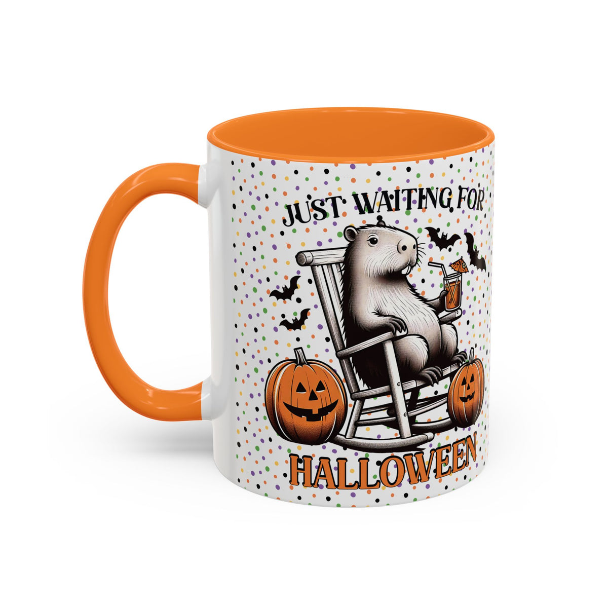 Halloween Capybara Coffee Mug, Whimsical Mug for Gifting, Cute Ceramic Mug, Seasonal Decor, Funny Halloween Drinkware