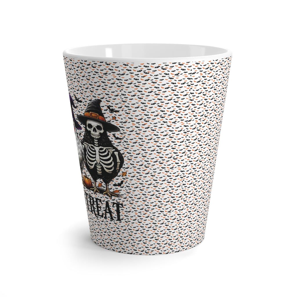 Funny Chicken Halloween Latte Mug - Chick or Treat, Spooky Coffee Cup, Fall Decor, Unique Gift, Halloween Party,  Funny Witch Wizard Theme
