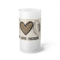 Beer Mug, Green Bay Packers Fan Gift, Retro Stars, Drink Lover, Glass Stein, Gift for Her