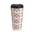 Whimsical Nordic Floral Cupcake Halloween Travel Mug, Hygge Coffee Lover Gift, Stainless Steel Travel Tumbler