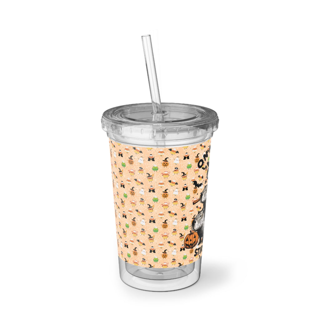 Funny Capybara Halloween Double-Wall Acrylic Cup, Fall Drinkware, Cute Capybara Tumbler, Trick or Treat Mug