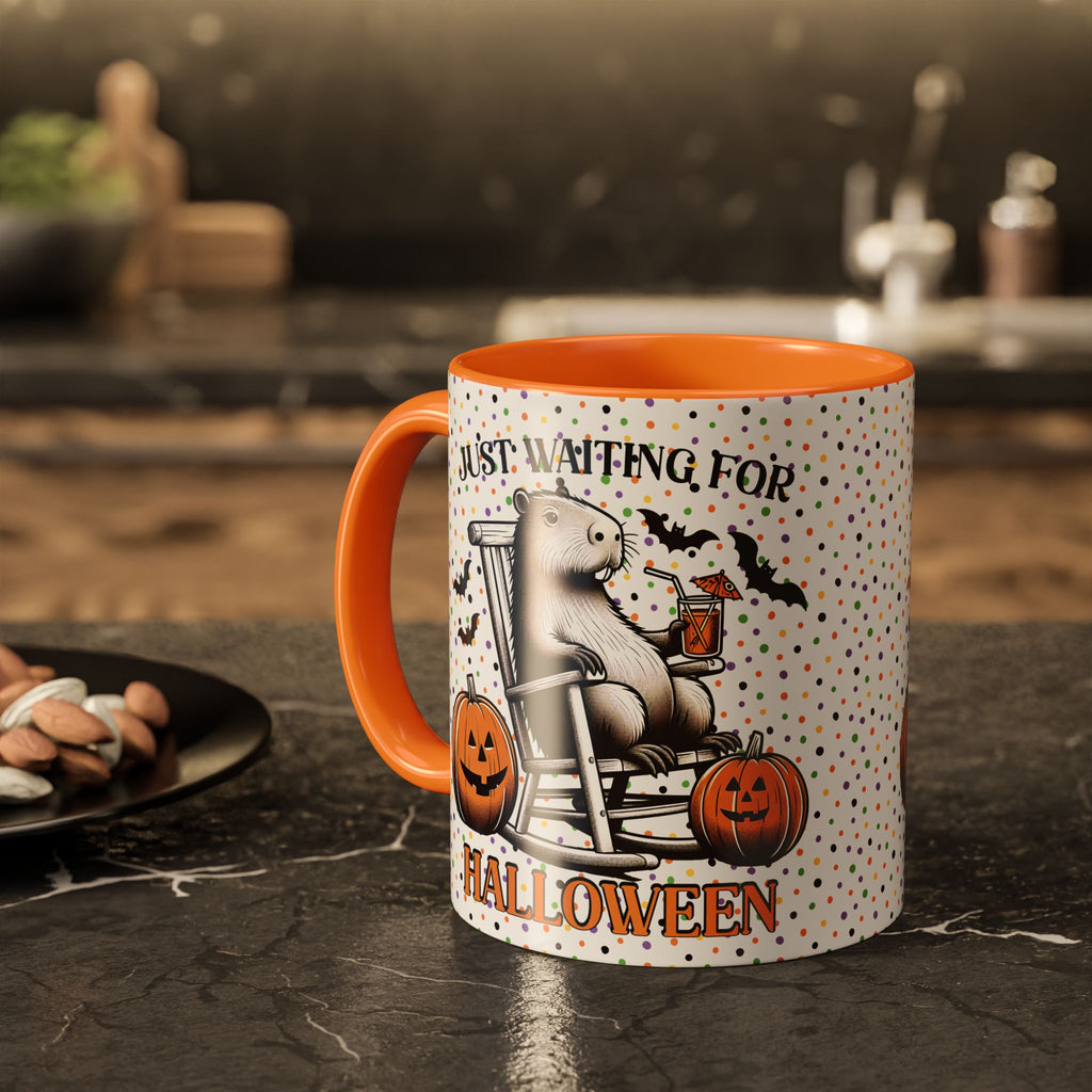 Halloween Capybara Coffee Mug, Whimsical Mug for Gifting, Cute Ceramic Mug, Seasonal Decor, Funny Halloween Drinkware