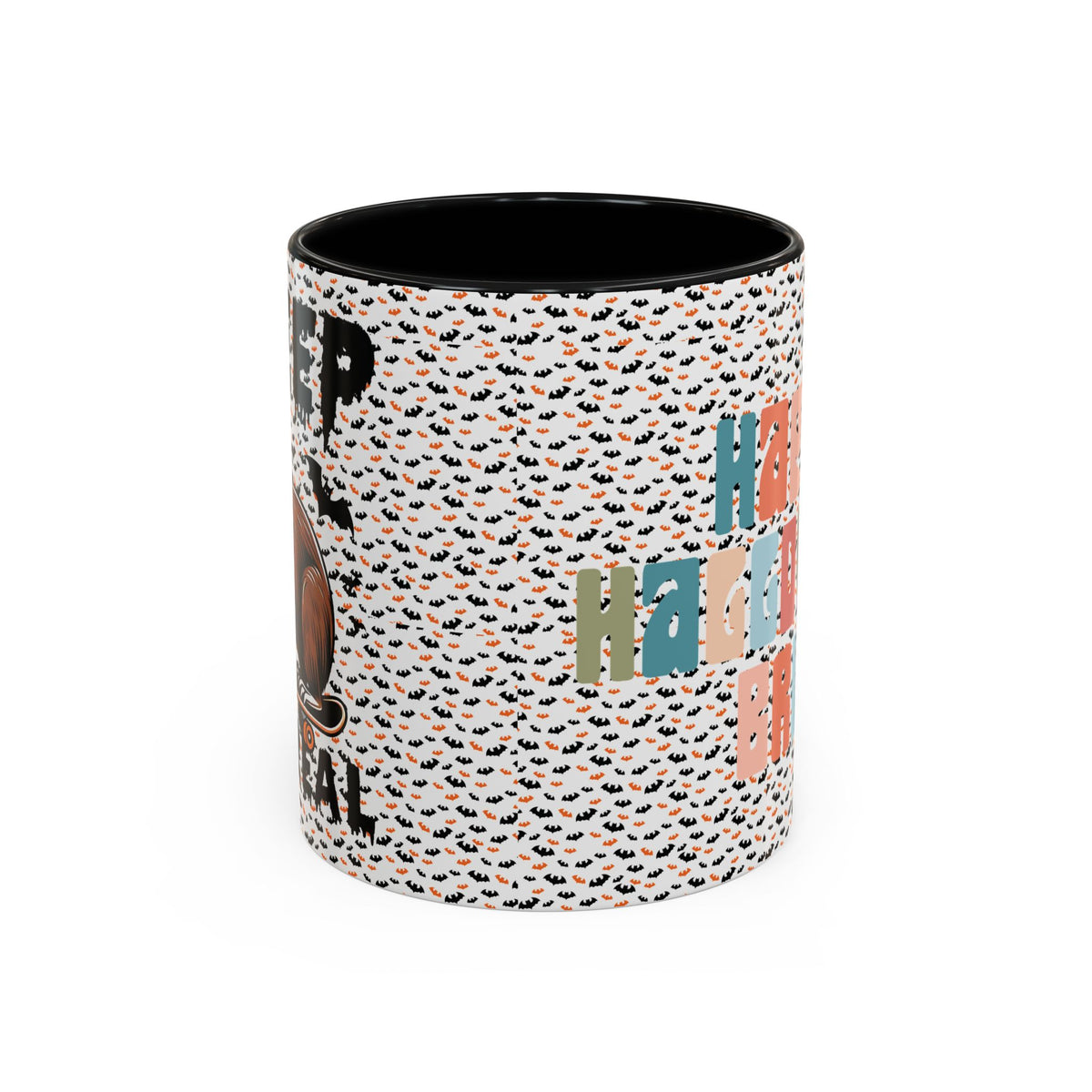 Funny Skateboarder Capybara Halloween Two-sided Mug - "Happy Halloween Bruh" & "Creep It Real"
