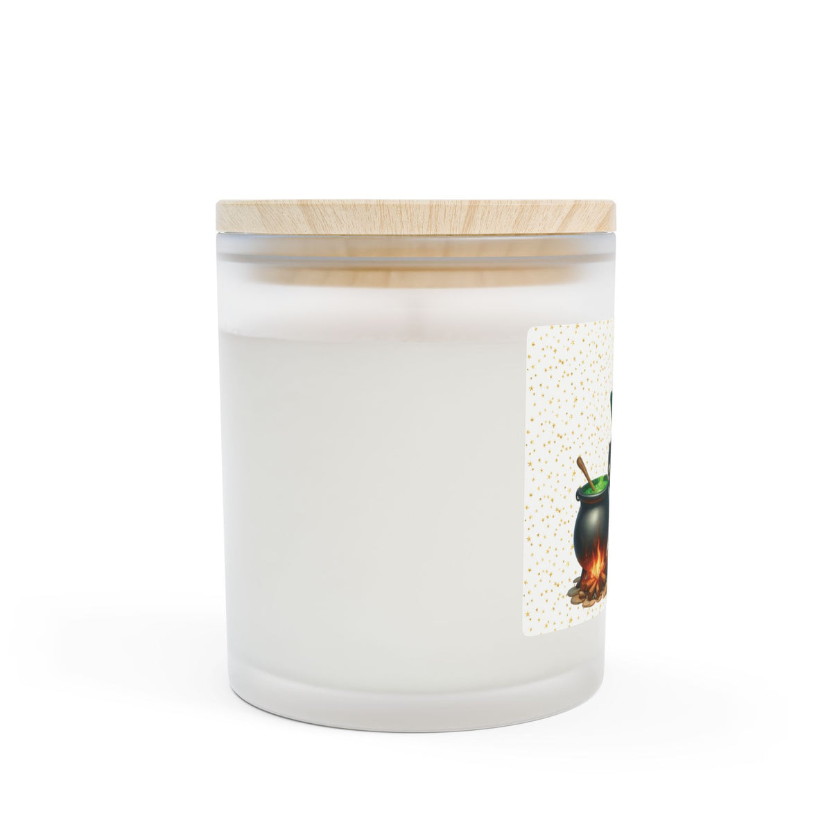 Autumn Gnome Black Cat Cauldron Candle, 11oz Frosted Glass for Cozy Vibes, Perfect for Home Decor, Gifts, Halloween