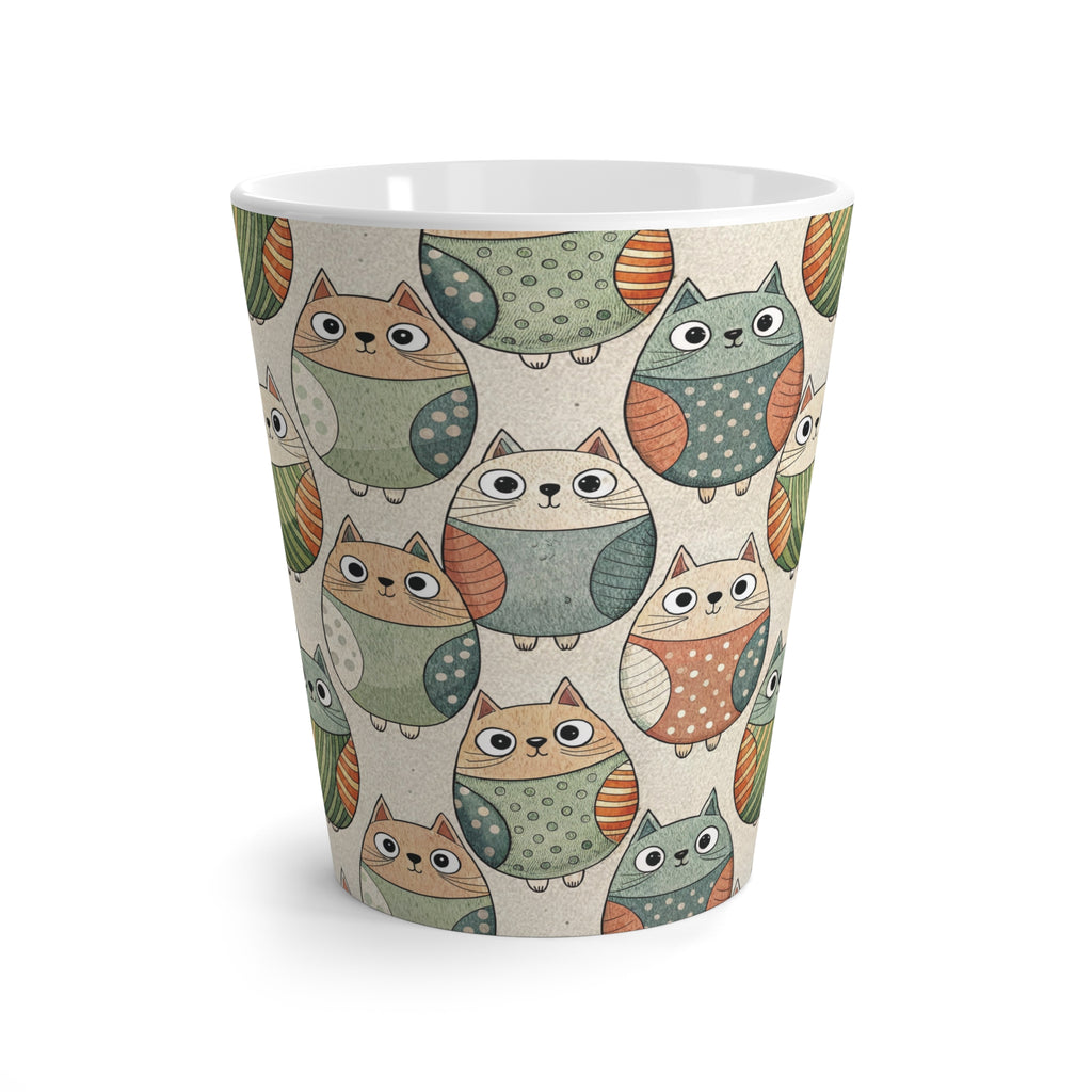 Funny Fat Cat Latte Mug for Coffee Lovers | Cute Girly Halloween & Fall Design