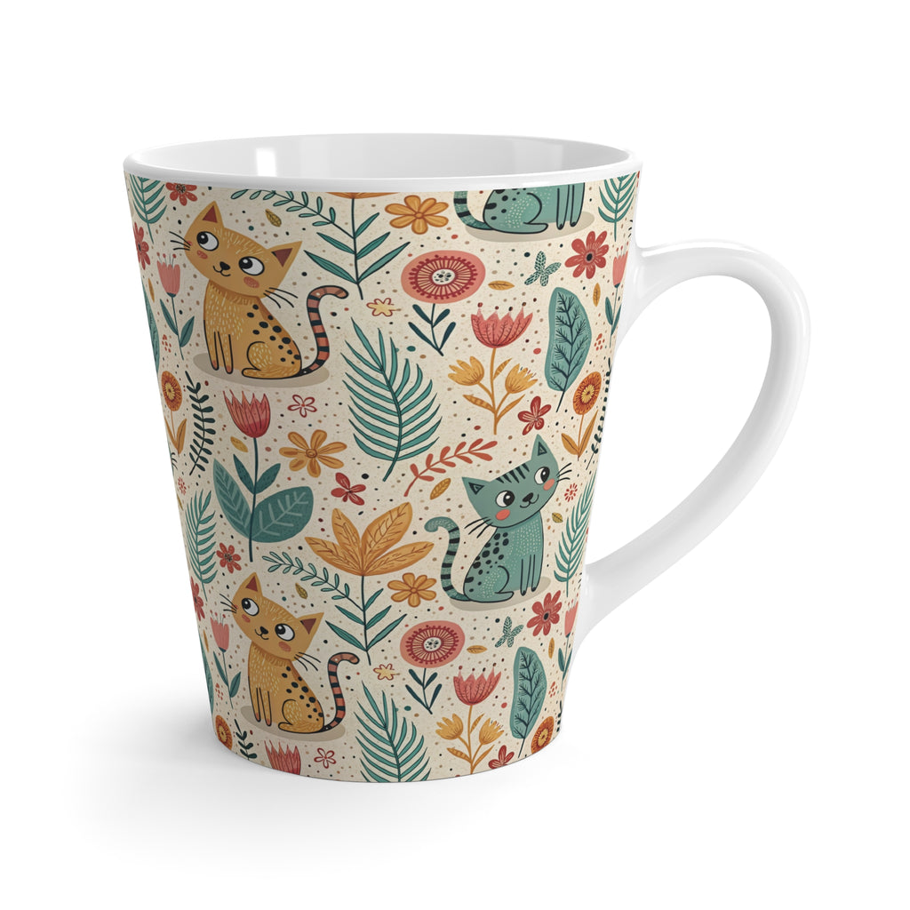 Hygge Folk Cat Latte Mug for Coffee Lovers | Cute Halloween & Fall Design