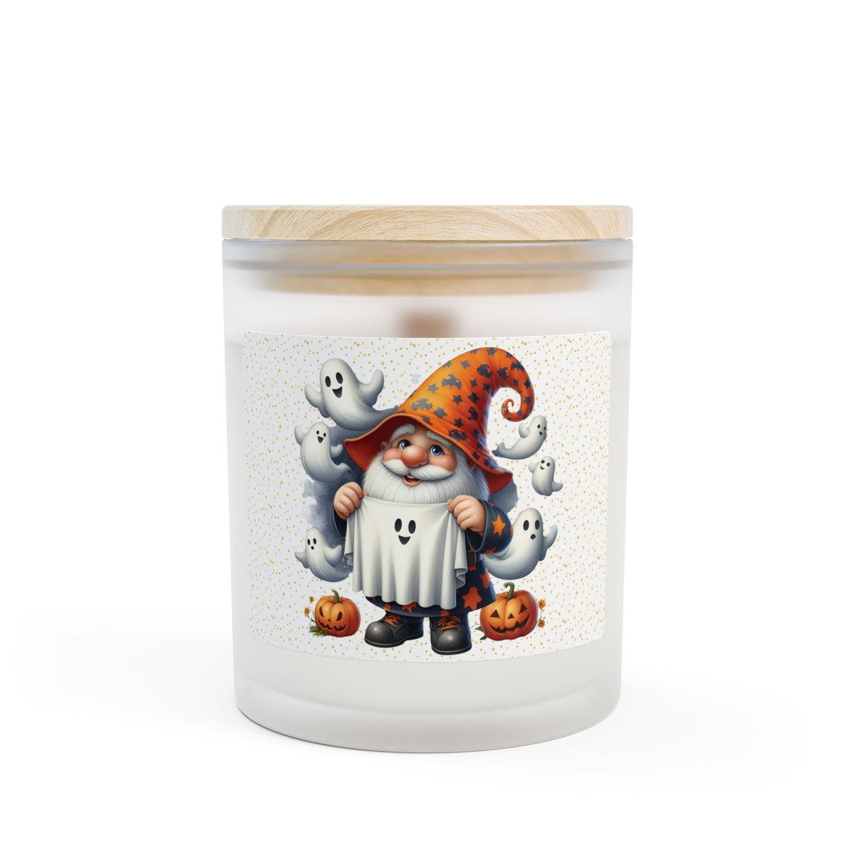 Halloween Ghost Gnome 11 oz Candle, Festive Candle for Fall Decor, Spooky Home Fragrance, Halloween Gifts, Autumn Candle.