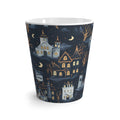 Whimsical Haunted House Latte Mug, Cute Halloween Coffee Cup, Spooky Tea Mug, Unique Ghostly Kitchen Decor, Funny Halloween Drinkware