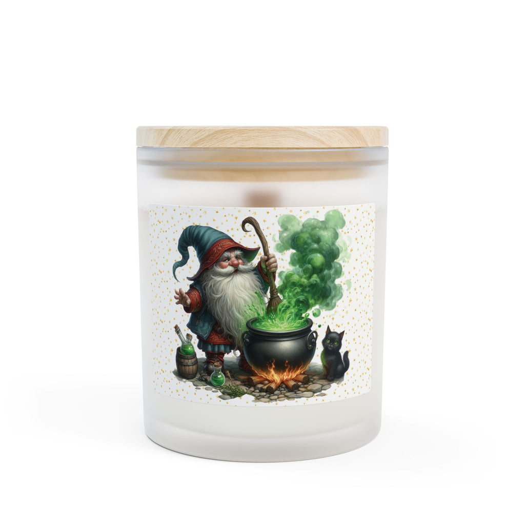 Halloween Green Gnome & Cauldron 11 oz Candle, Cozy Home Decor, Perfect for Fall, Halloween, Unique Gift, Aromatherapy