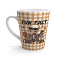 Halloween Skeleton Latte Mug, Spooky Coffee Cup, Fun Fact Mug, Autumn Decor, Gift for Halloween Lovers, Skeleton Theme