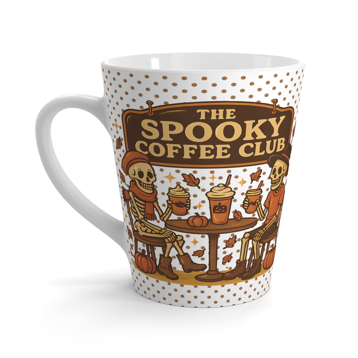 Spooky Coffee Club - Latte Mug for Coffee Lovers | Cute Funny Halloween Design