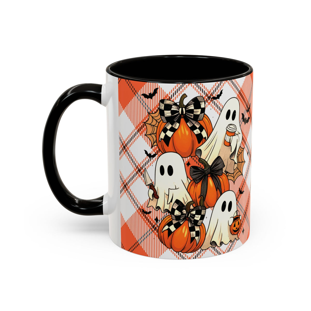 Cute Halloween Ghost Coquette Bow Themed Mug Collection, Cozy Coffee Cup, Trick or Treat, Fall Decor Gift, Spooky Kitchen