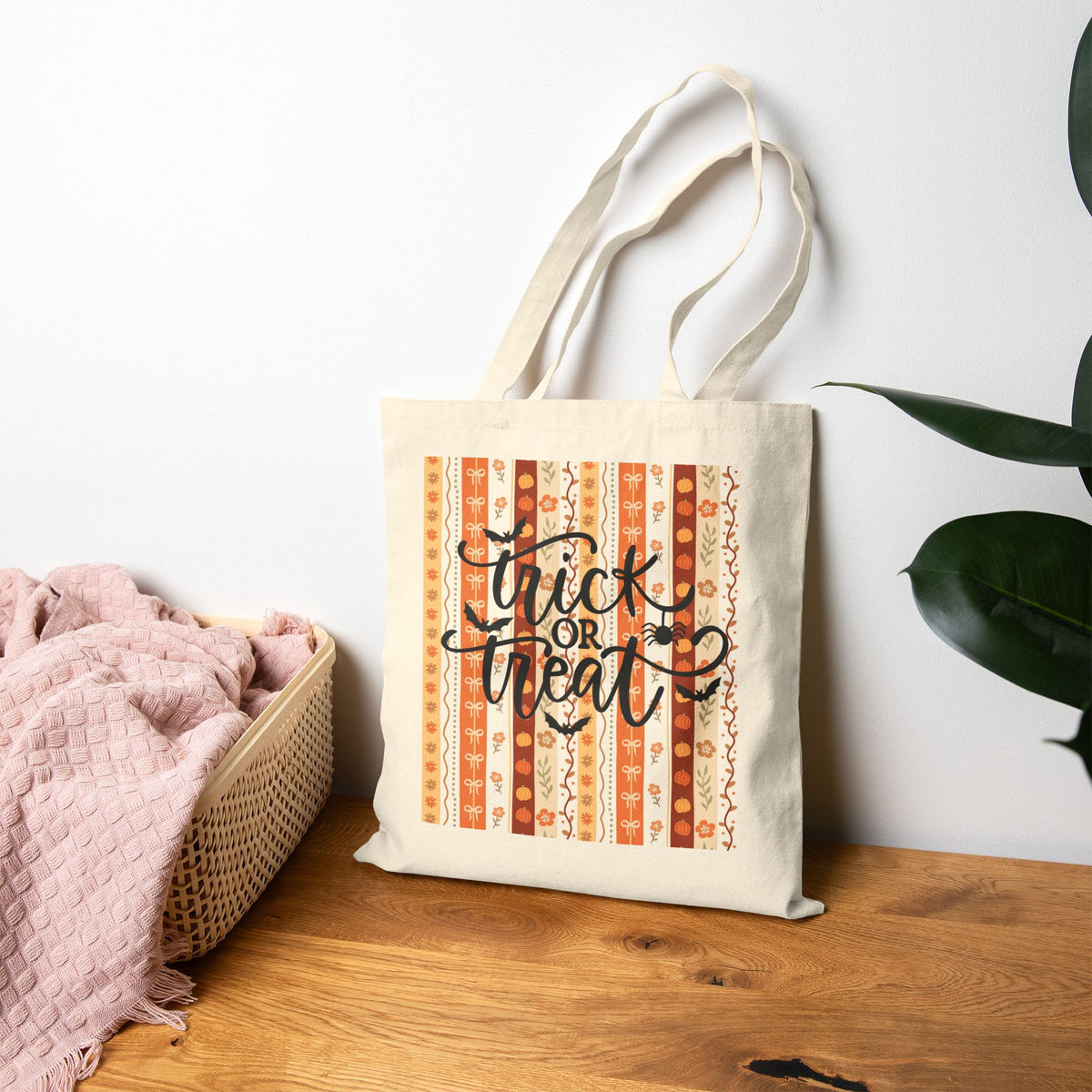 Personalized Halloween GhostTrick or Treat Bag, Funny Boo-Jee Coquette Ghost, Customizable Halloween Bag, 15x16"