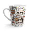 Spooky Funny Skeleton Latte Mug, "My Blood Type is Coffee" Halloween Coffee Cup, Unique Gift for Coffee Lovers