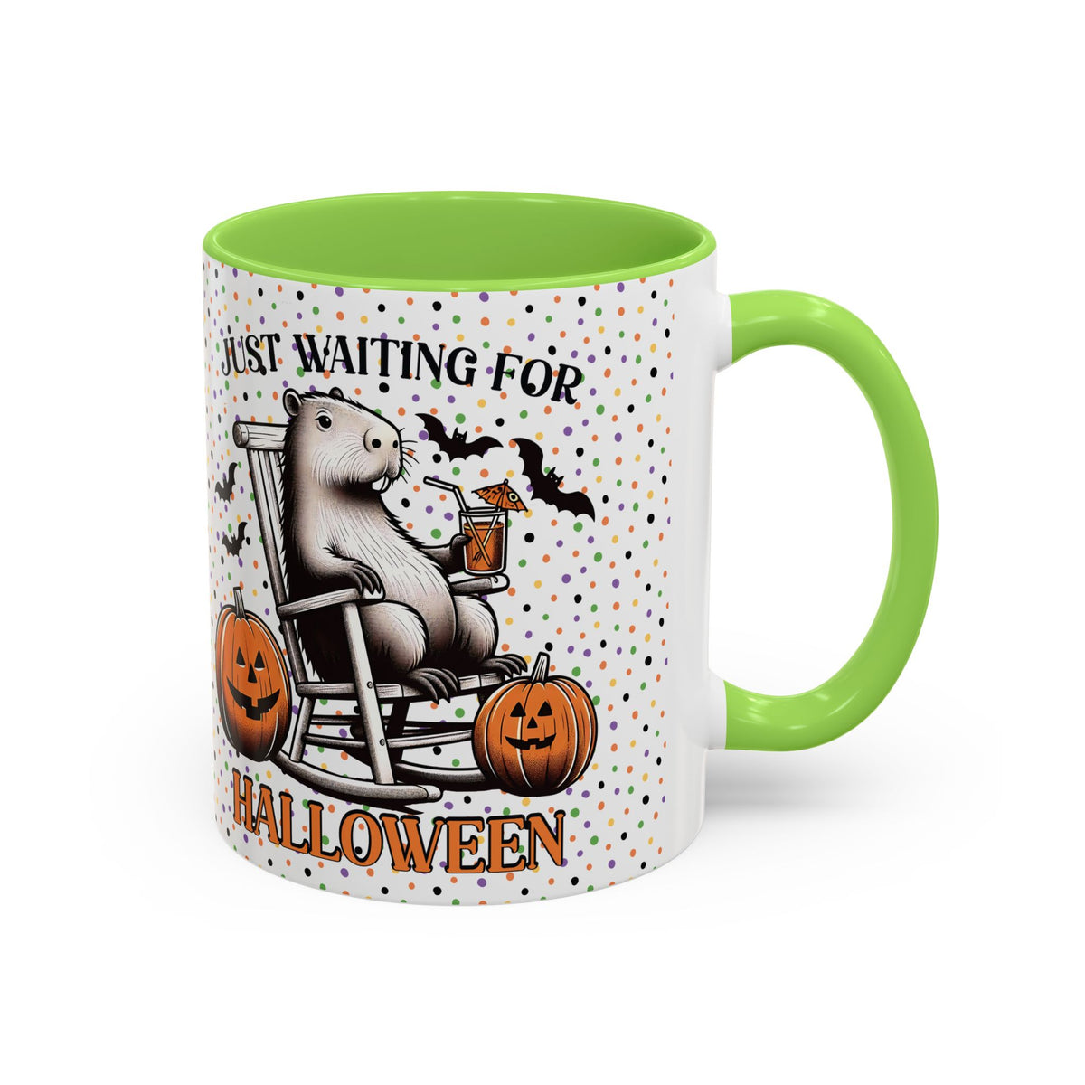 Halloween Capybara Coffee Mug, Whimsical Mug for Gifting, Cute Ceramic Mug, Seasonal Decor, Funny Halloween Drinkware