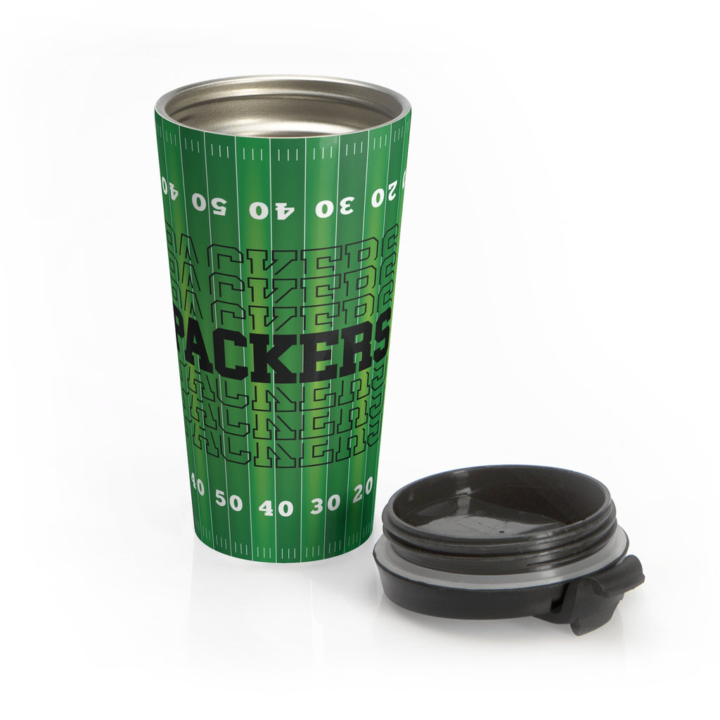 Green Bay Packers Fan Field Travel Mug - Perfect for Game Day, Football Fans, Gifts for Sports Lovers