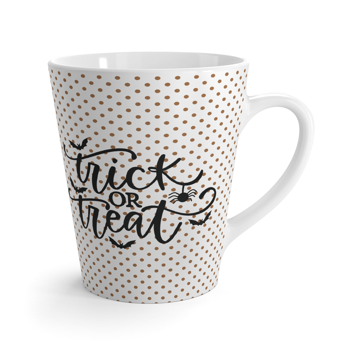 Cute Goose Halloween Latte Mug, Cute Halloween Gift, Spooky Coffee Mug, Fall Decor, Trick or Treat Polka Dot Mug