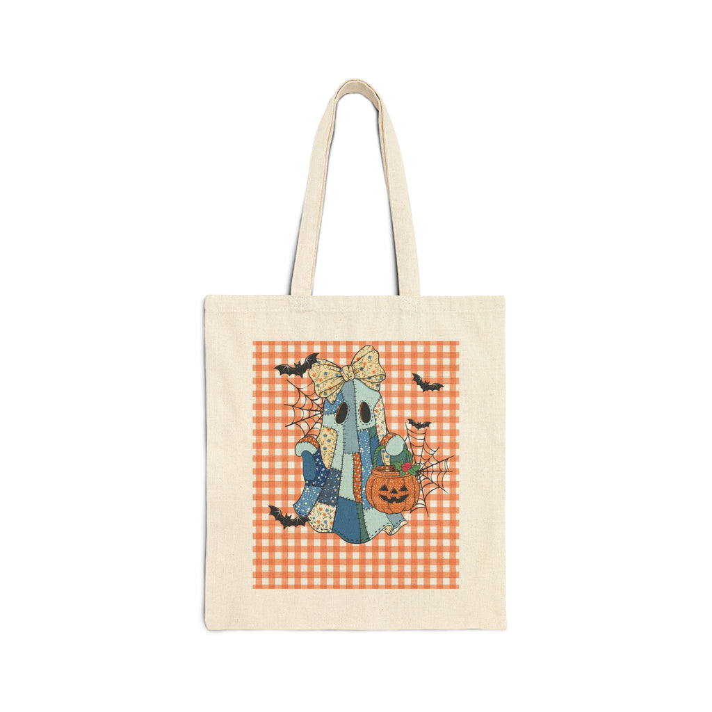 Personalized Halloween GhostTrick or Treat Bag, Funny Boo-Jee Coquette Ghost, Customizable Halloween Bag, 15x16"