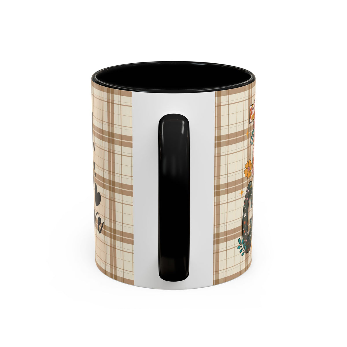 Inspirational Teacher Coffee Mug, Cozy Plaid Quilt Style Letters Coffee Cup, Perfect Gift for Teacher Appreciation, Back to School
