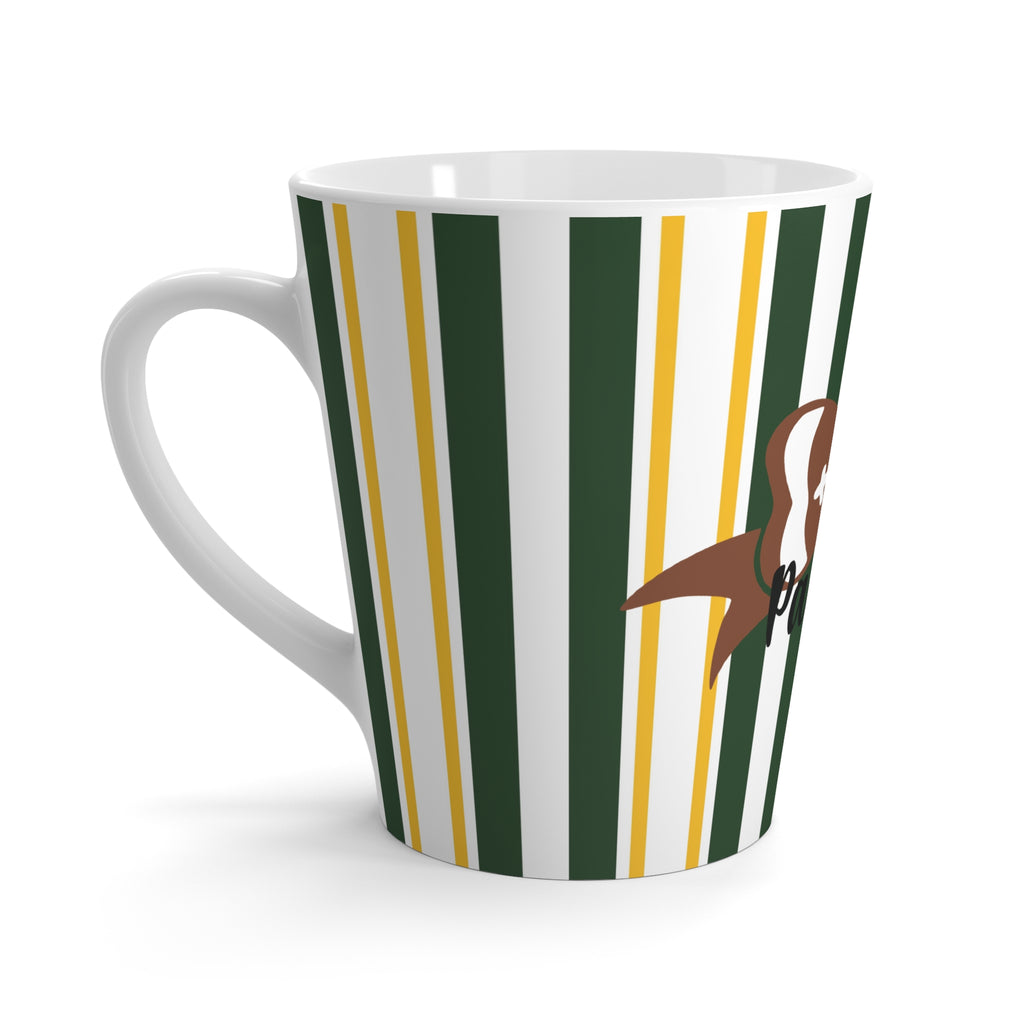 Green Bay Packers Fan Stripe Latte Mug - Football Fan Gift, Coffee Lover's Cup, Game Day Drinkware, Unique Gift Idea