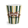 Green Bay Packers Fan Stripe Latte Mug - Football Fan Gift, Coffee Lover's Cup, Game Day Drinkware, Unique Gift Idea