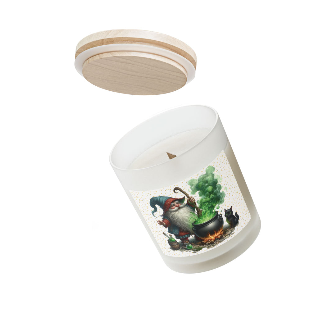Halloween Green Gnome & Cauldron 11 oz Candle, Cozy Home Decor, Perfect for Fall, Halloween, Unique Gift, Aromatherapy