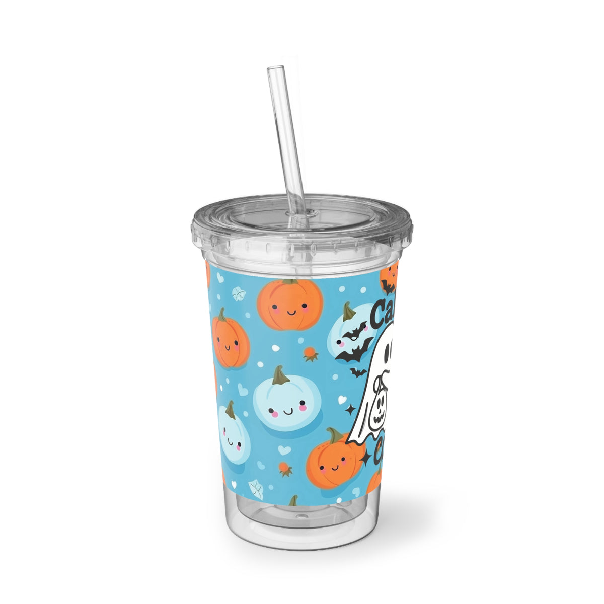 Cute Halloween "Call Me Cute and Give Me Candy" Acrylic Cup, Trick or Treat Mug, Spooky Seasonal Cup, Gift for Kids