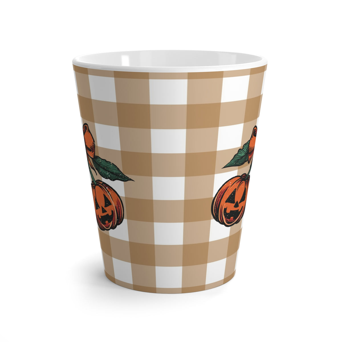 Fall Pumpkin "Cherry" Latte Mug, Halloween Coffee Cup, Autumn Decor, Cute Mug for Cherry Lovers, Seasonal Gift Idea
