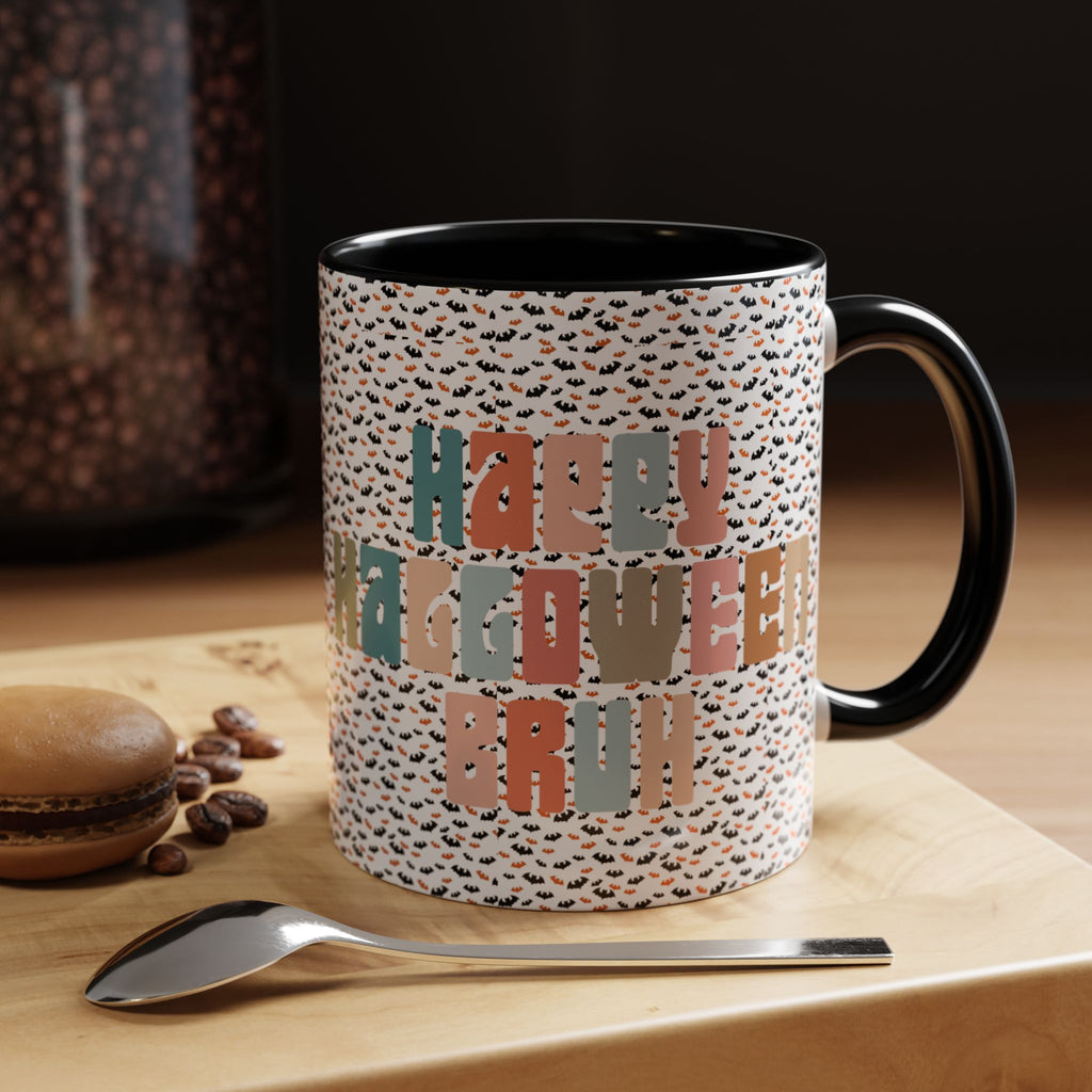 Funny Skateboarder Capybara Halloween Two-sided Mug - "Happy Halloween Bruh" & "Creep It Real"