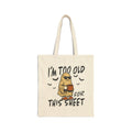 Funny Halloween Tote Bag, Funny Shopper Bag, Eco-Friendly Gift, Trick or Treat Bag, Seasonal Shopping Bag, Fall Decor 15x16"