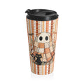 Halloween Ghost - Autumn Stainless Steel Travel Mug, Perfect for Fall, Pumpkin Spice, Quilt Lovers