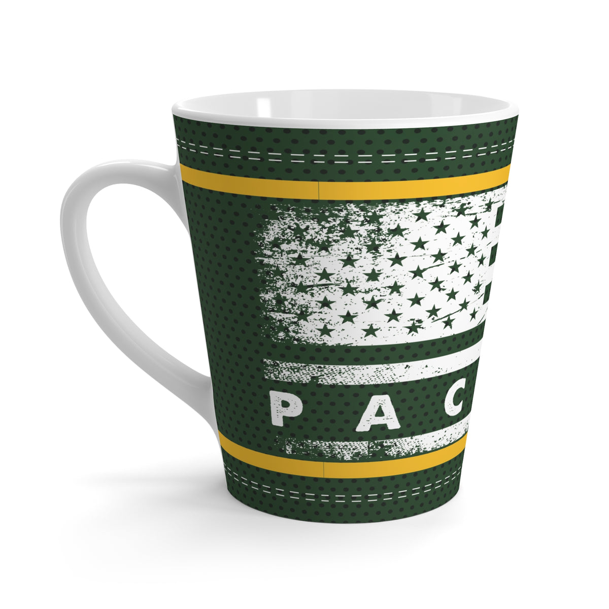 Packers Fan Americana Latte Mug - Green Bay Football Fans, Tailgate Party, Gifting for Sports Lovers