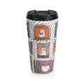 Whimsical Funny Ghost Travel Mug for Halloween Lovers, Too Cozy to Haunt, Stainless Steel Travel Mug for Gifting, Perfect for Holidays