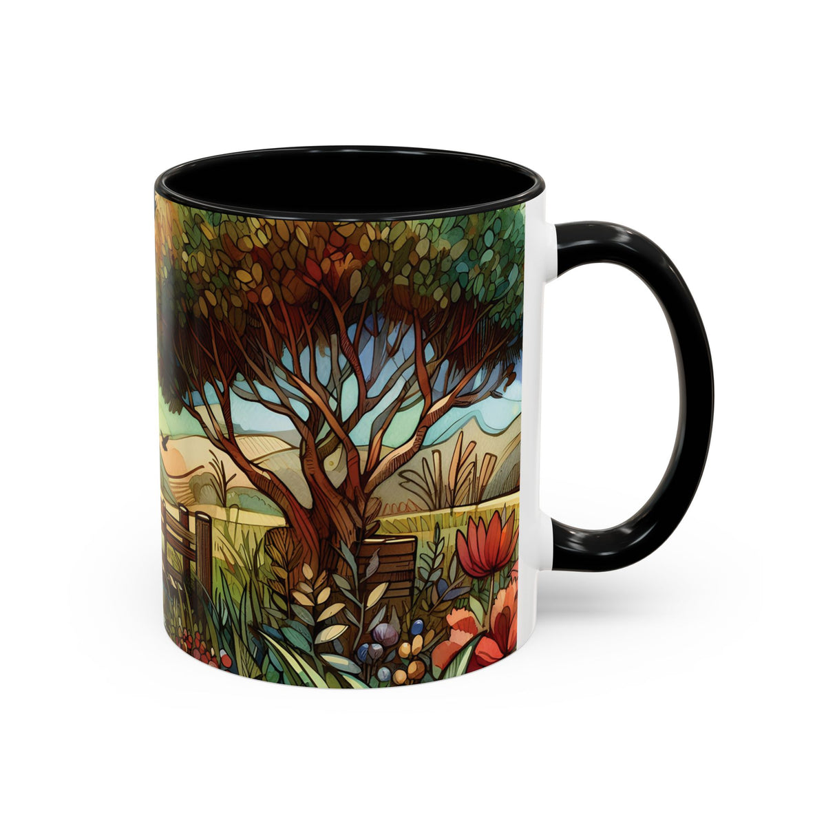 Autumn Fall Fauvism Art Inspired  Coffee Mug - Ideal Gift for Nature Lovers, Cozy Vibes, Morning Routine, Home & Garden Decor, Tea Lovers